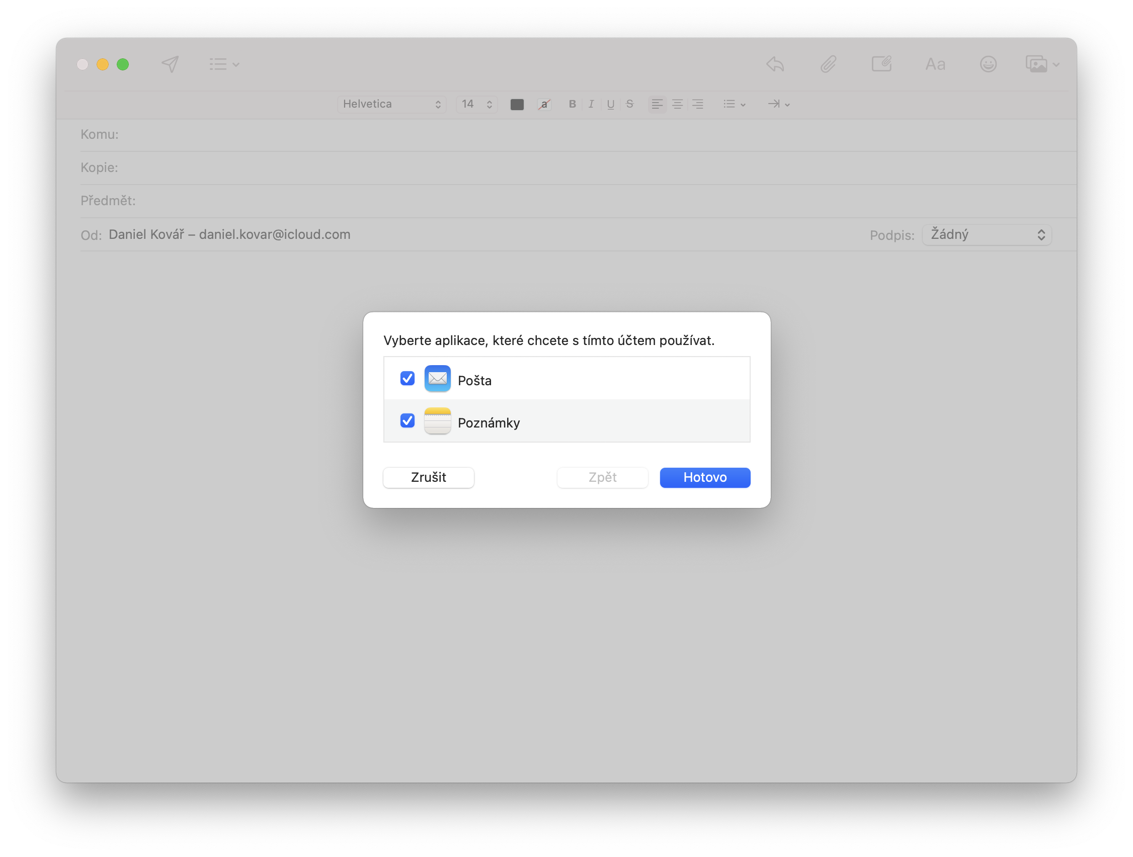 Vybrat aplikace macos mail